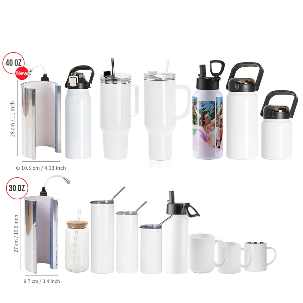 2 in 1 Tumbler Press V3.0 Pro Max, Touch Screen (30oz+40oz, Mint Green) thumbnail 3