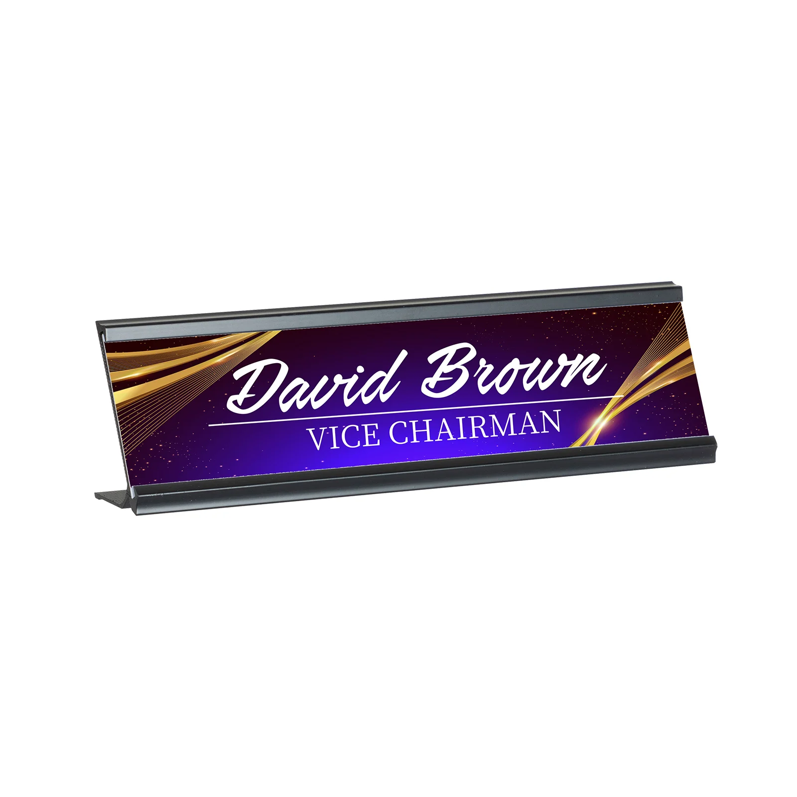 Sublimation Name Plate Holder (Gold, 6x20cm) thumbnail 2