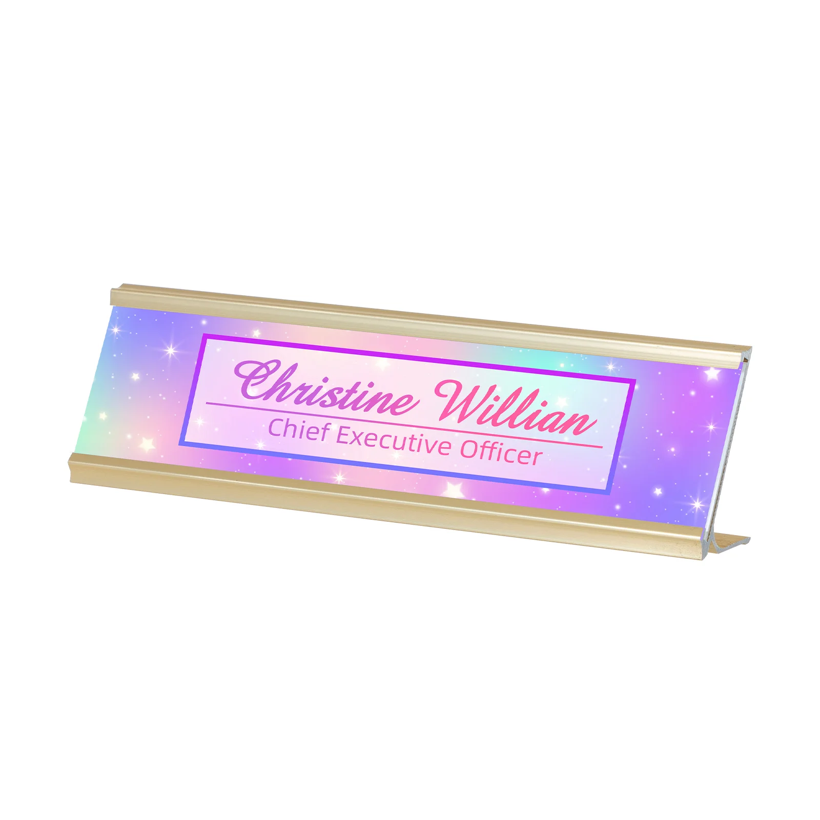 Sublimation Name Plate Holder (Black, 6x20cm) thumbnail 2