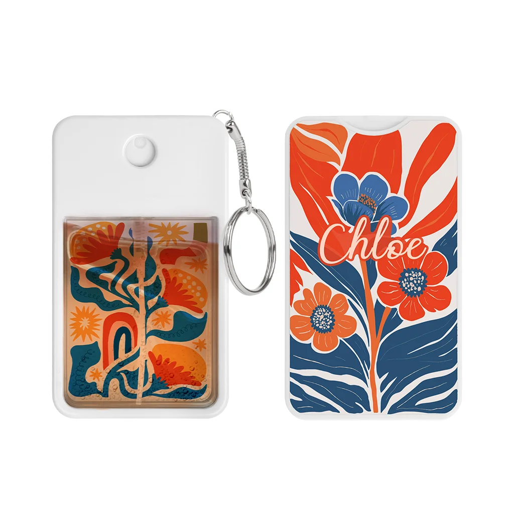 30ml Plastic Perfume Dispenser with Sublimation Aluminum Plate Double Sides Printable (White, 10*5.8*1.5cm)