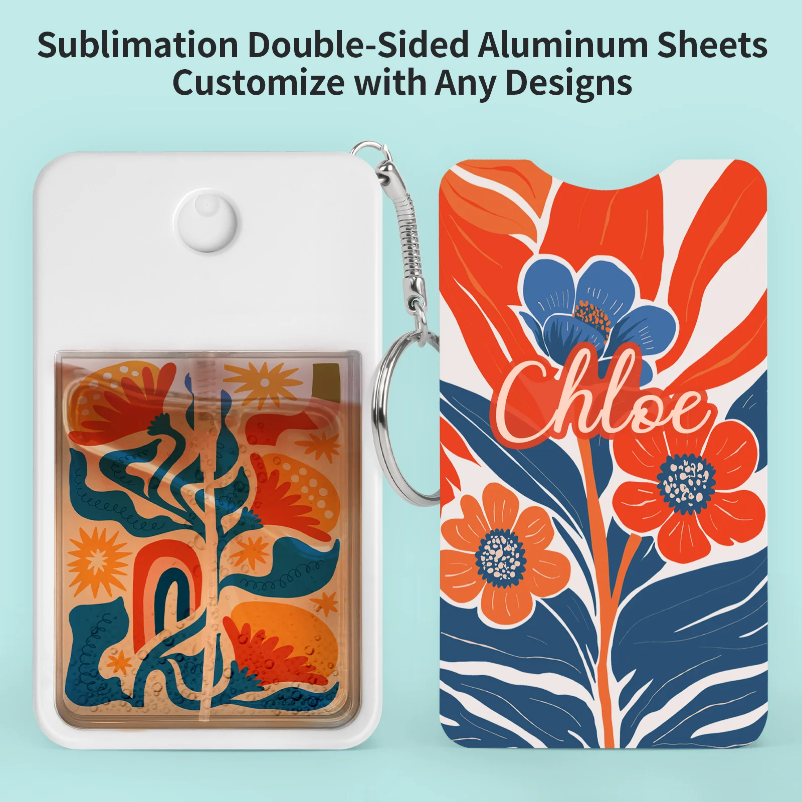 30ml Plastic Perfume Dispenser with Sublimation Aluminum Plate Double Sides Printable (White, 10*5.8*1.5cm) thumbnail 7