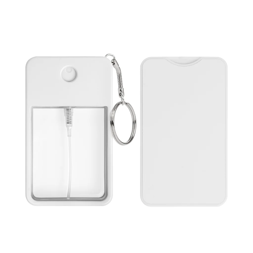 30ml Plastic Perfume Dispenser with Sublimation Aluminum Plate Double Sides Printable (White, 10*5.8*1.5cm)