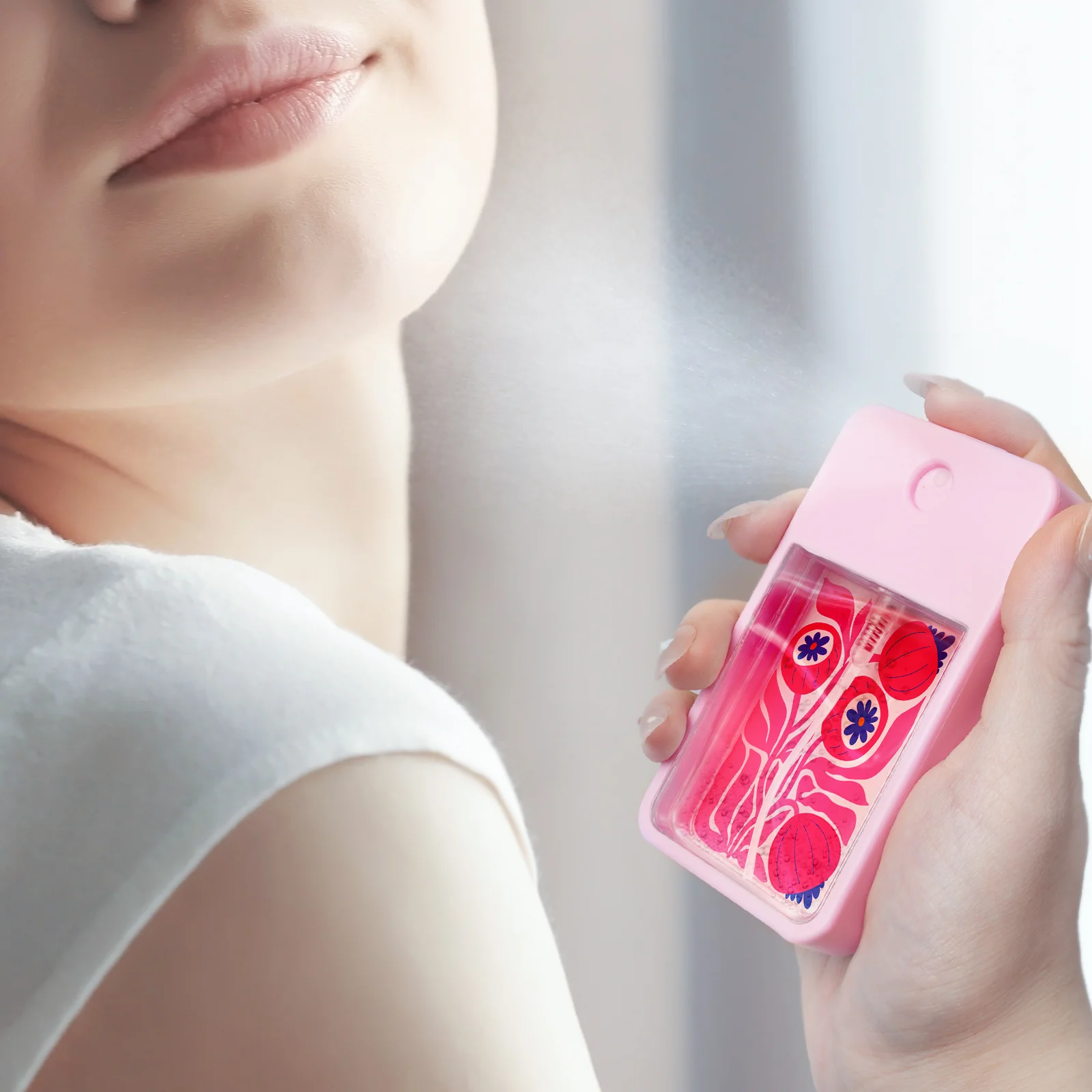 30ml Plastic Perfume Dispenser with Sublimation Aluminum Plate Double Sides Printable (Pink, 10*5.8*1.5cm) thumbnail 3