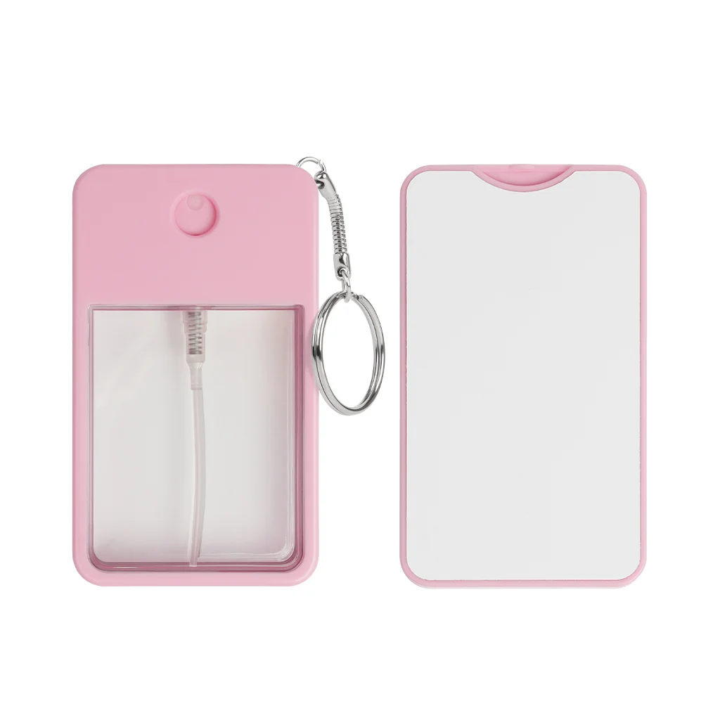 30ml Plastic Perfume Dispenser with Sublimation Aluminum Plate Double Sides Printable (Pink, 10*5.8*1.5cm)