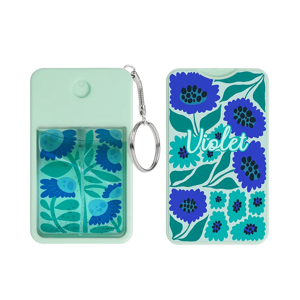 30ml Plastic Perfume Dispenser with Sublimation Aluminum Plate Double Sides Printable (Green,10*5.8*1.5cm)
