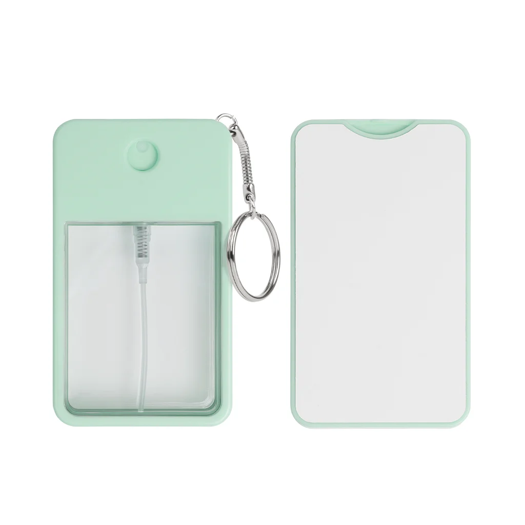 30ml Plastic Perfume Dispenser with Sublimation Aluminum Plate Double Sides Printable (Green,10*5.8*1.5cm)