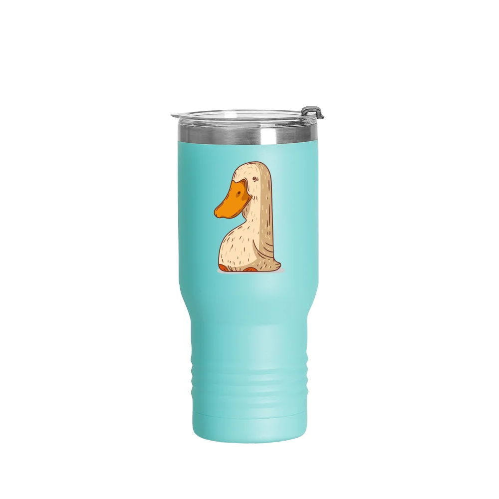 22oz/650ml Stainless Steel Tumbler w/ Ringneck Grip (Powder Coated, Mint Green) thumbnail 3
