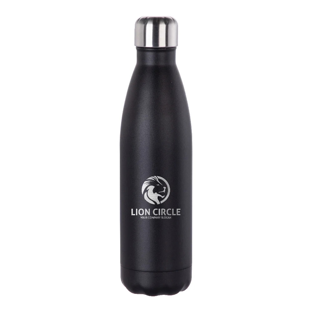 17OZ 500ml Stainless Steel Cola Shaped Bottle (Powder Coated, Black) thumbnail 2