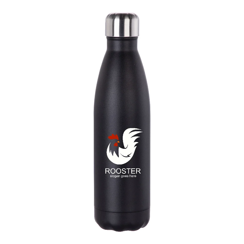 17OZ 500ml Stainless Steel Cola Shaped Bottle (Powder Coated, Black) thumbnail 3