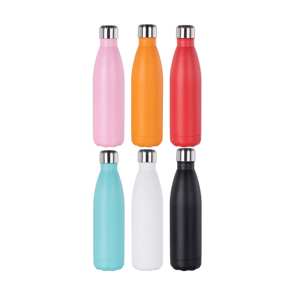 17OZ 500ml Stainless Steel Cola Shaped Bottle (Powder Coated, Black) thumbnail 4