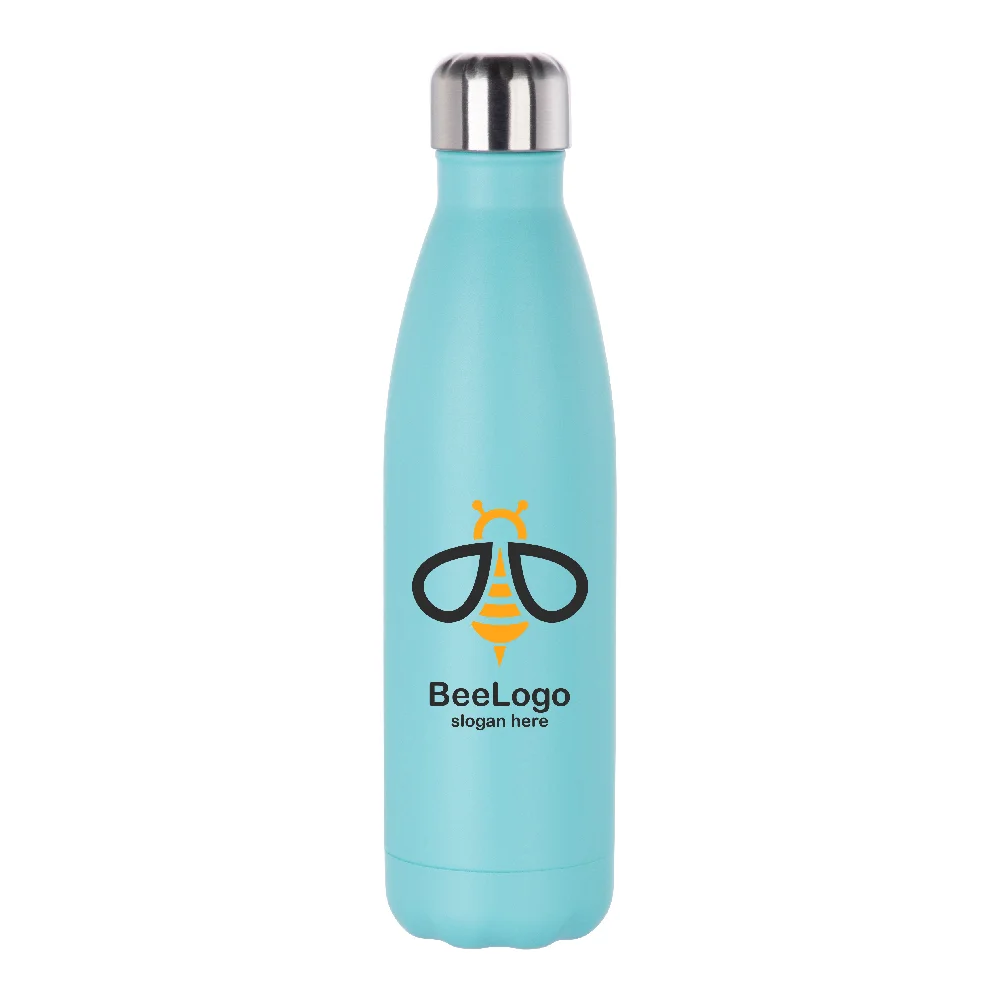 17OZ 500ml Stainless Steel Cola Shaped Bottle (Powder Coated, Mint Green) thumbnail 3