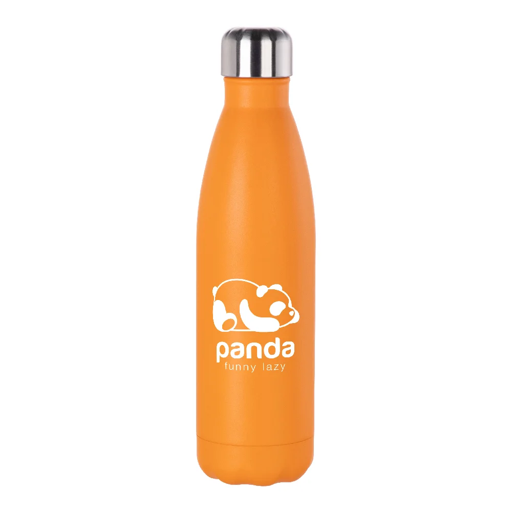 17OZ 500ml Stainless Steel Cola Shaped Bottle (Powder Coated, Orange) thumbnail 3