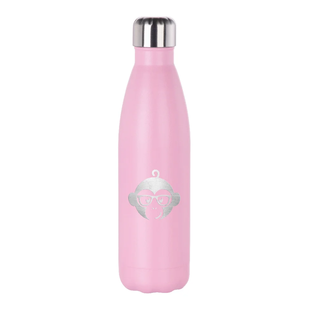 17OZ 500ml Stainless Steel Cola Shaped Bottle (Powder Coated, Pink) thumbnail 2