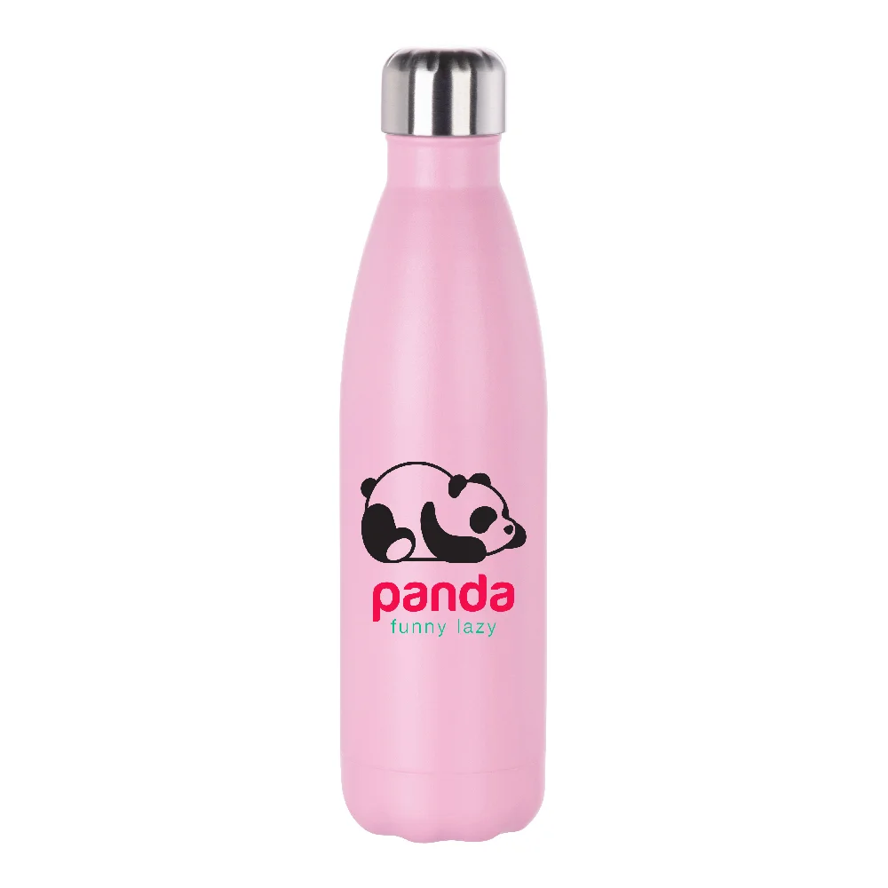 17OZ 500ml Stainless Steel Cola Shaped Bottle (Powder Coated, Pink) thumbnail 3