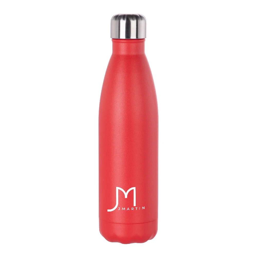 17OZ 500ml Stainless Steel Cola Shaped Bottle (Powder Coated, Red) thumbnail 3