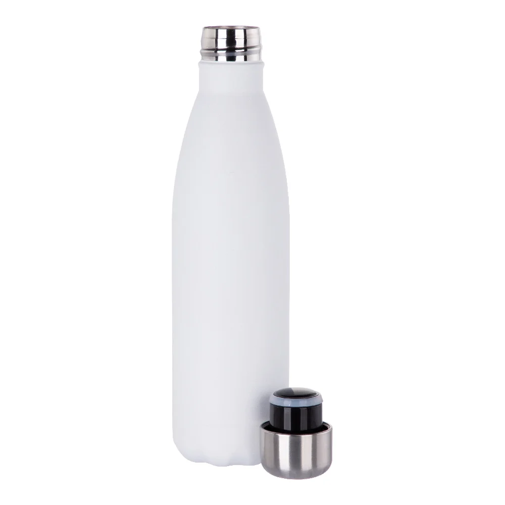 17OZ 500ml Stainless Steel Cola Shaped Bottle (Powder Coated, White) thumbnail 3