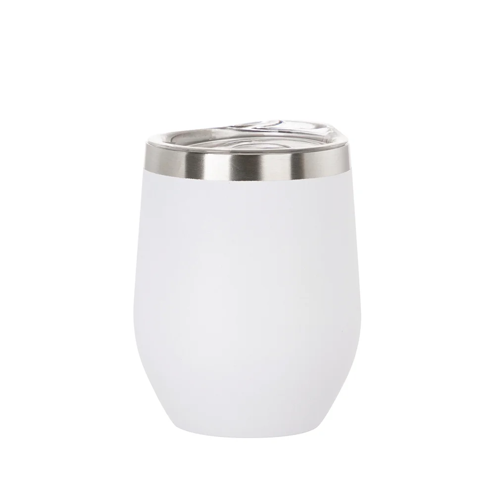 12oz/360ml Stainless Steel Stemless Cup (Sublimation, Matt White) thumbnail 1