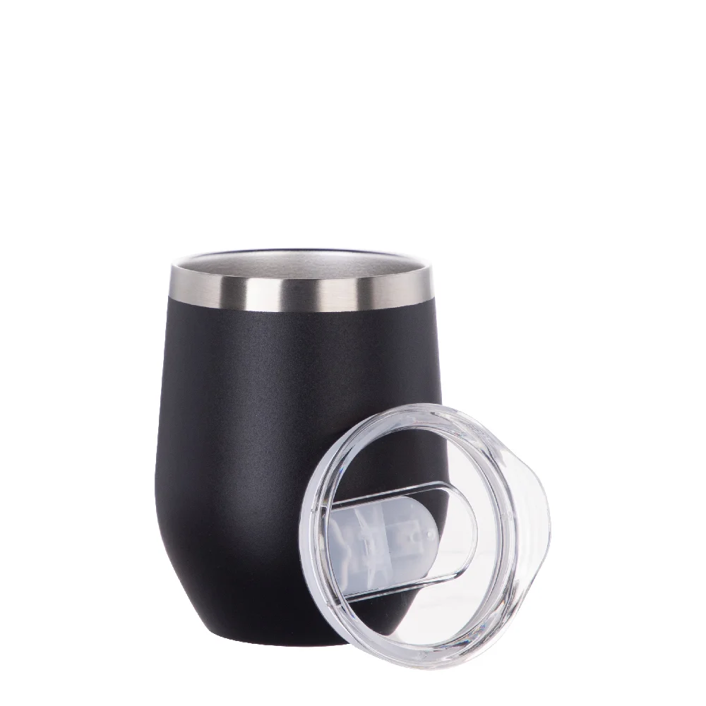Powder Coated Stainless Steel Wine Glass(12OZ,Common Blank,Black) thumbnail 4