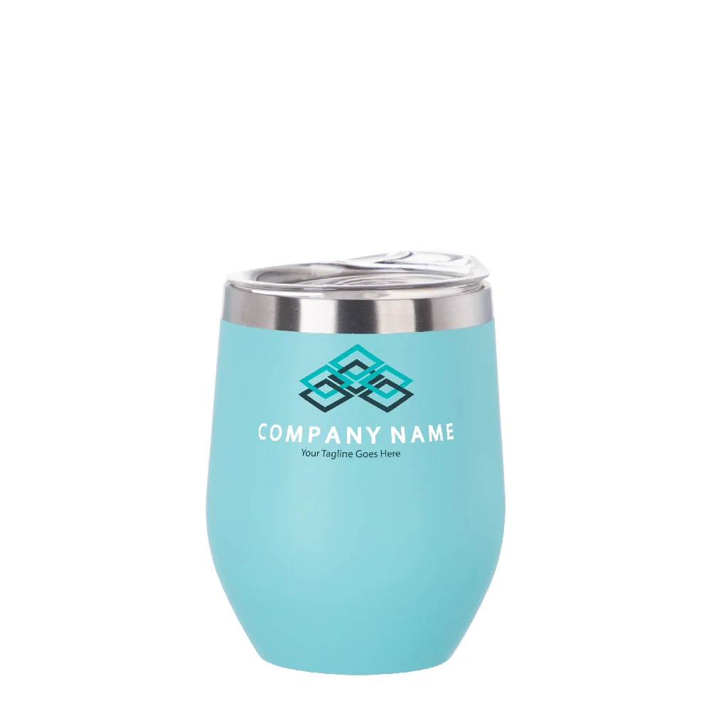 12oz/360ml Stainless Steel Wine Cup (Powder Coated, Mint Green) thumbnail 3