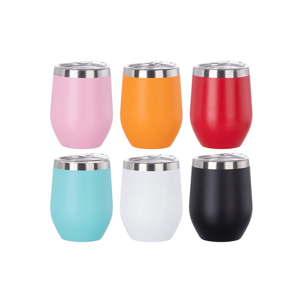 12oz/360ml Stainless Steel Wine Cup (Powder Coated, Mint Green) thumbnail 5