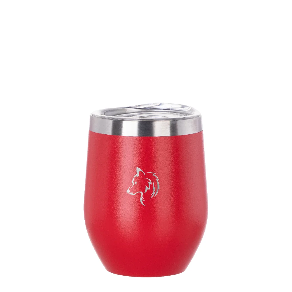 12oz/360ml Stainless Steel Wine Cup (Powder Coated, Red) thumbnail 3
