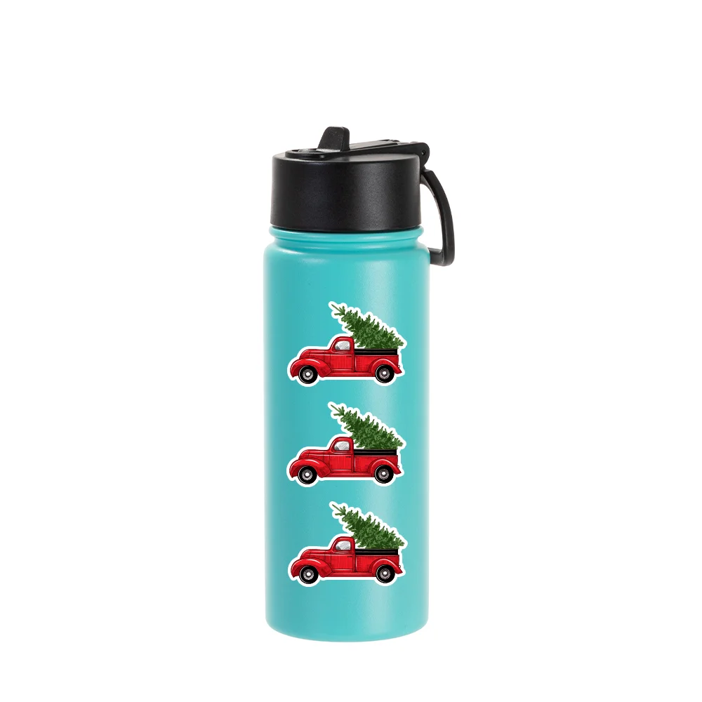 18oz/550ml Stainless Steel Water Bottle w/ Wide Mouth Straw Lid & Rotating Handle (Powder Coated, Mint Green) thumbnail 3