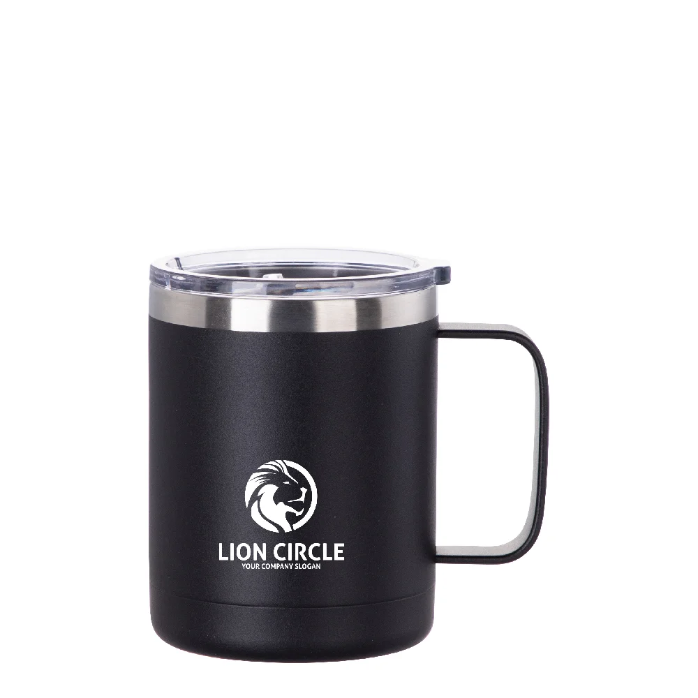 10oz/300ml Stainless Steel Coffee Cup (Powder Coating Black) thumbnail 3