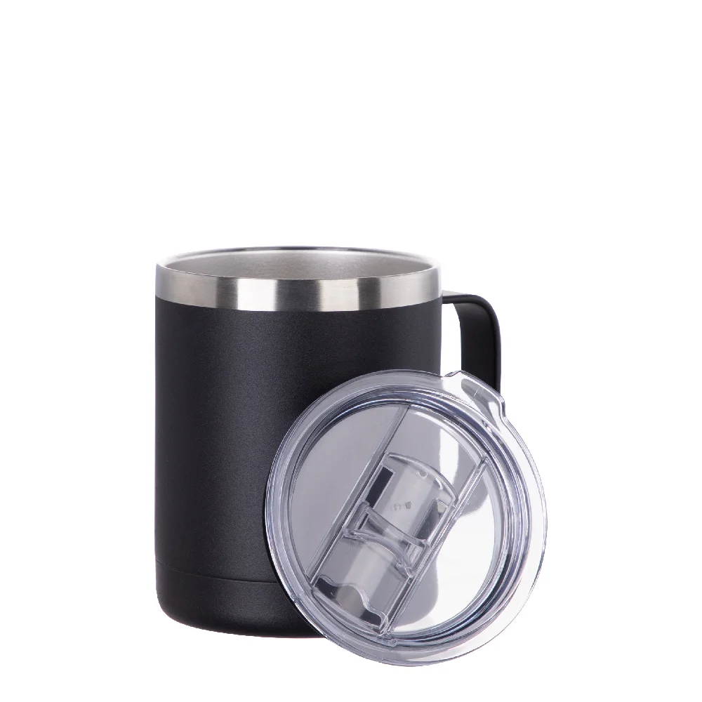 10oz/300ml Stainless Steel Coffee Cup (Powder Coating Black) thumbnail 4