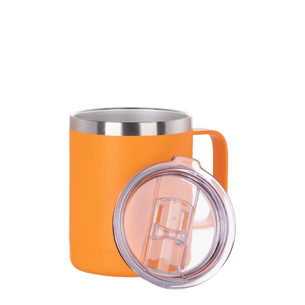 10oz/300ml Stainless Steel Coffee Cup (Powder Coating Orange) thumbnail 4
