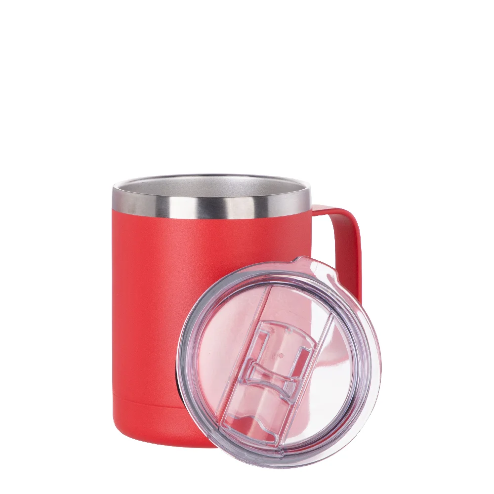 10oz/300ml Stainless Steel Coffee Cup (Powder Coating Red) thumbnail 4