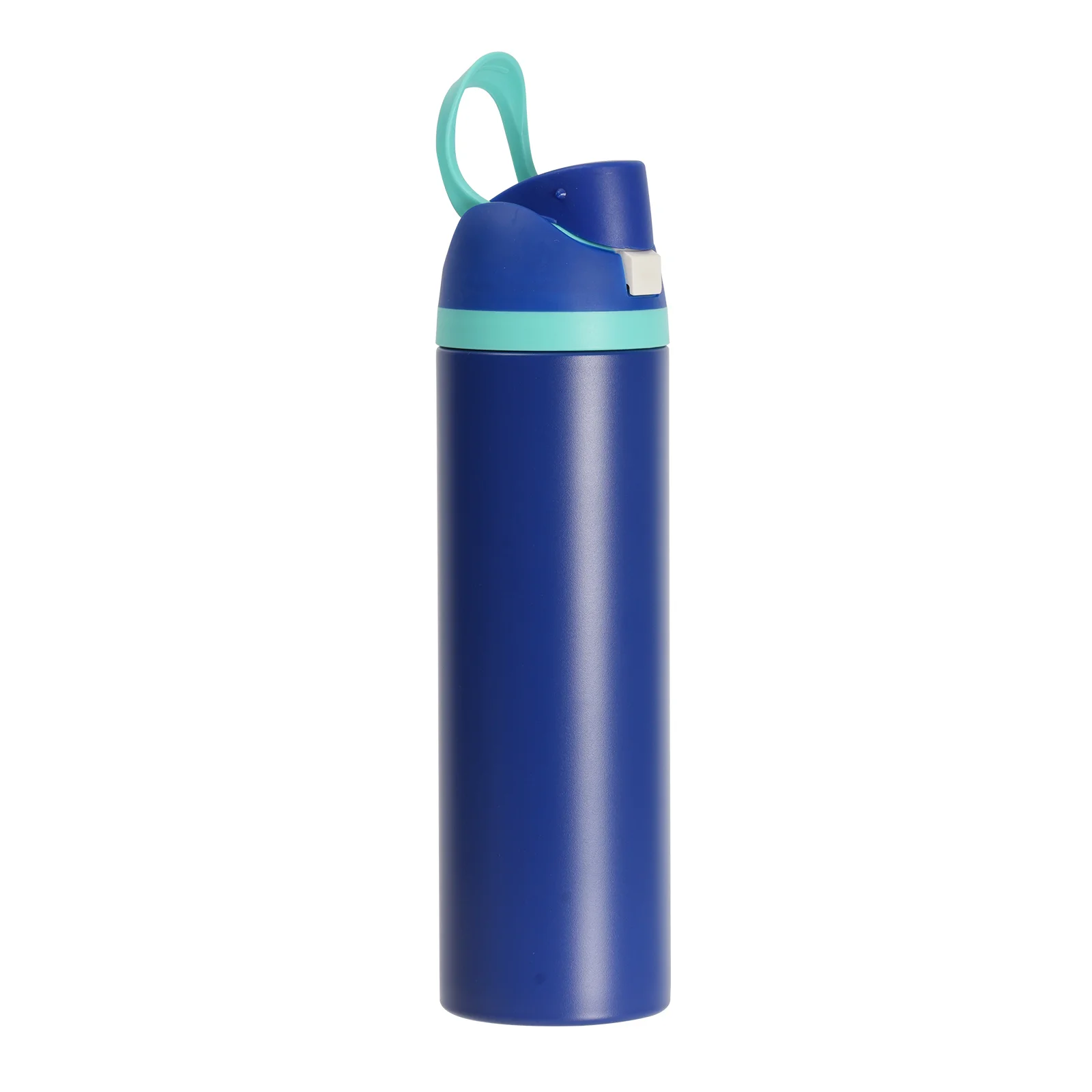 32oz 960ml Stainless Steel Water Bottle with Sip Spout and Push-button Lid with Lock (Powder Coated, Dark Blue) thumbnail 4