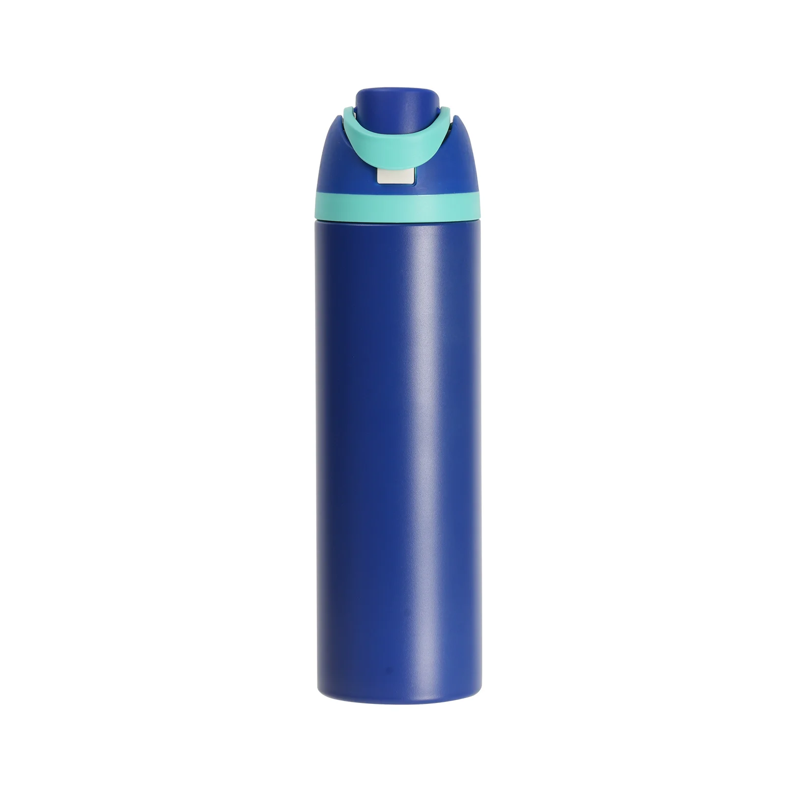 32oz 960ml Stainless Steel Water Bottle with Sip Spout and Push-button Lid with Lock (Powder Coated, Dark Blue) thumbnail 1