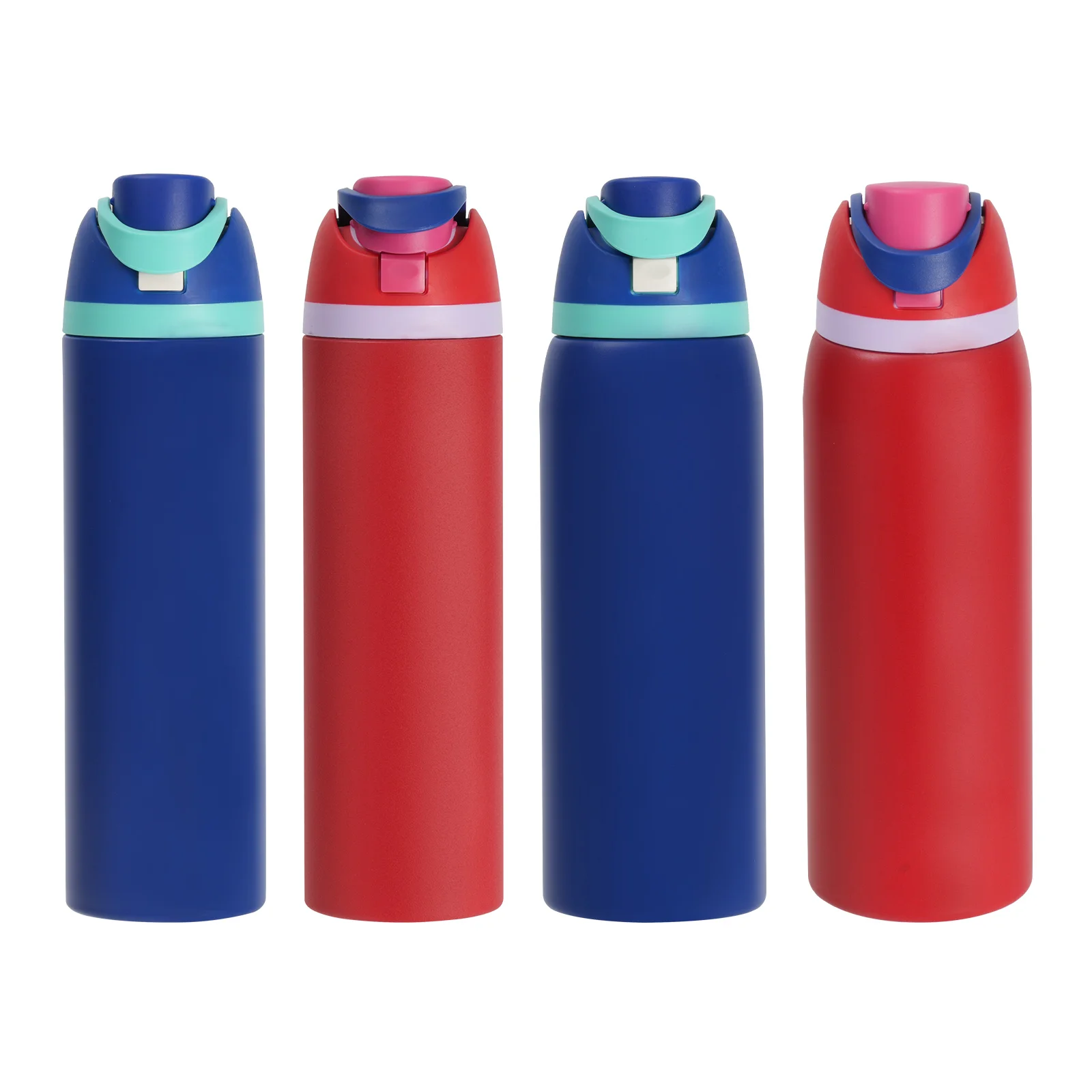 32oz 960ml Stainless Steel Water Bottle with Sip Spout and Push-button Lid with Lock (Powder Coated, Red) thumbnail 6