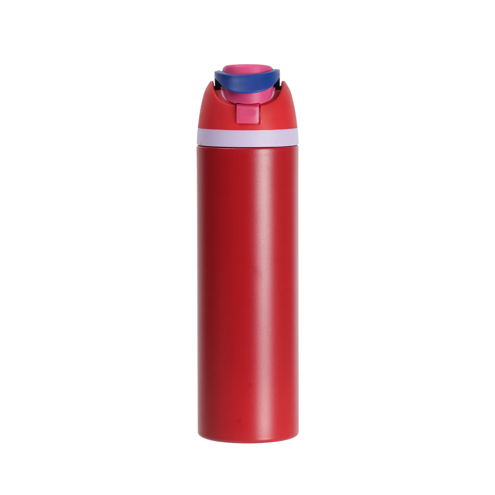 32oz 960ml Stainless Steel Water Bottle with Sip Spout and Push-button Lid with Lock (Powder Coated, Red) thumbnail 1