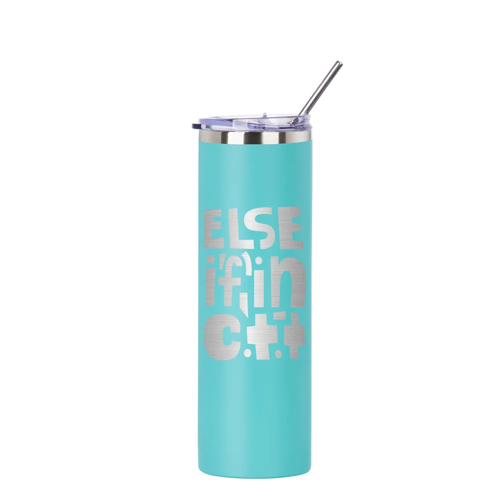 30oz/900ml Stainless Steel Tumbler with Straw & Lid (Powder Coated, Mint Green) thumbnail 2