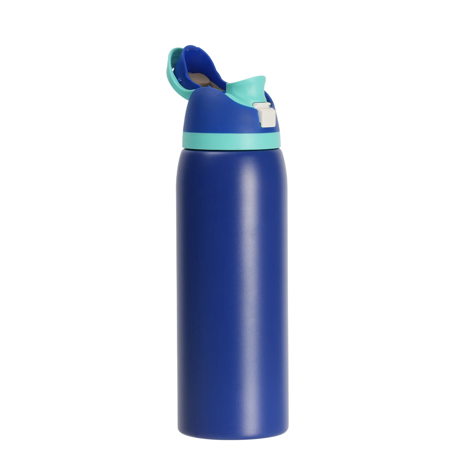 40oz 1200ml Stainless Steel Water Bottle with Sip Spout and Push-button Lid with Lock (Powder Coated, Dark Blue) thumbnail 3