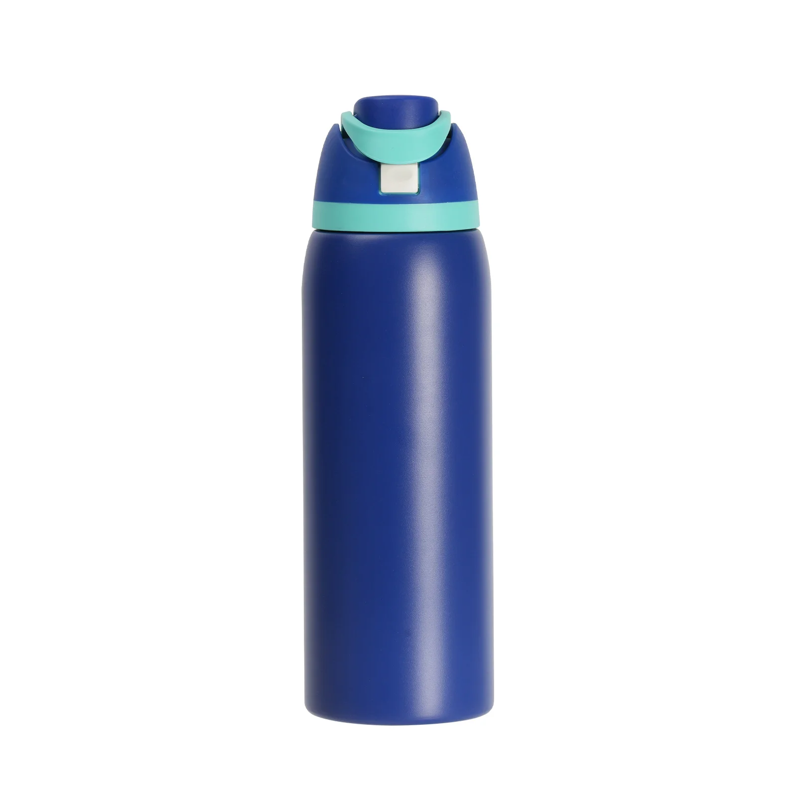 40oz 1200ml Stainless Steel Water Bottle with Sip Spout and Push-button Lid with Lock (Powder Coated, Dark Blue) thumbnail 1