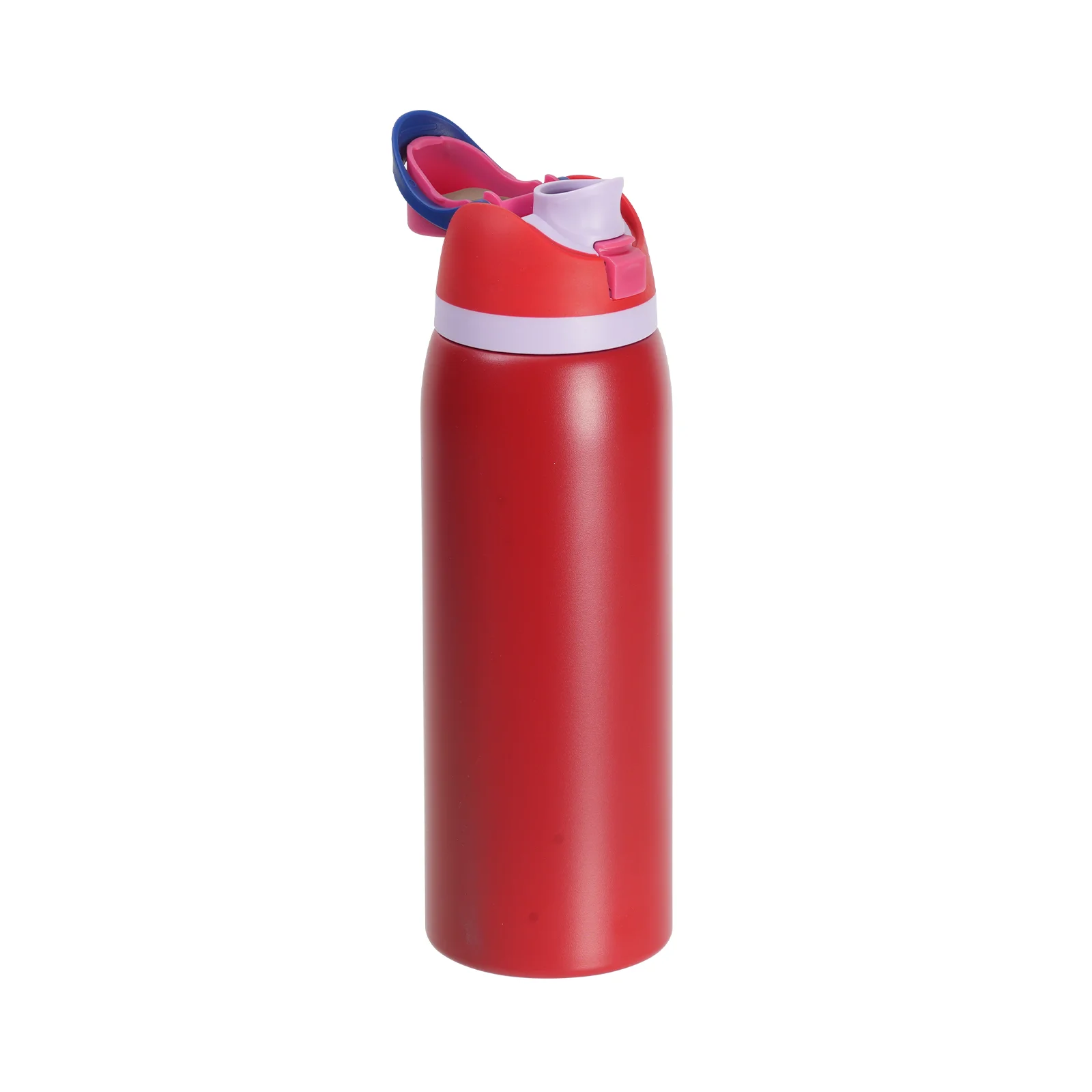 40oz 1200mll Stainless Steel Water Bottle with Sip Spout and Push-button Lid with Lock (Powder Coated, Red) thumbnail 4