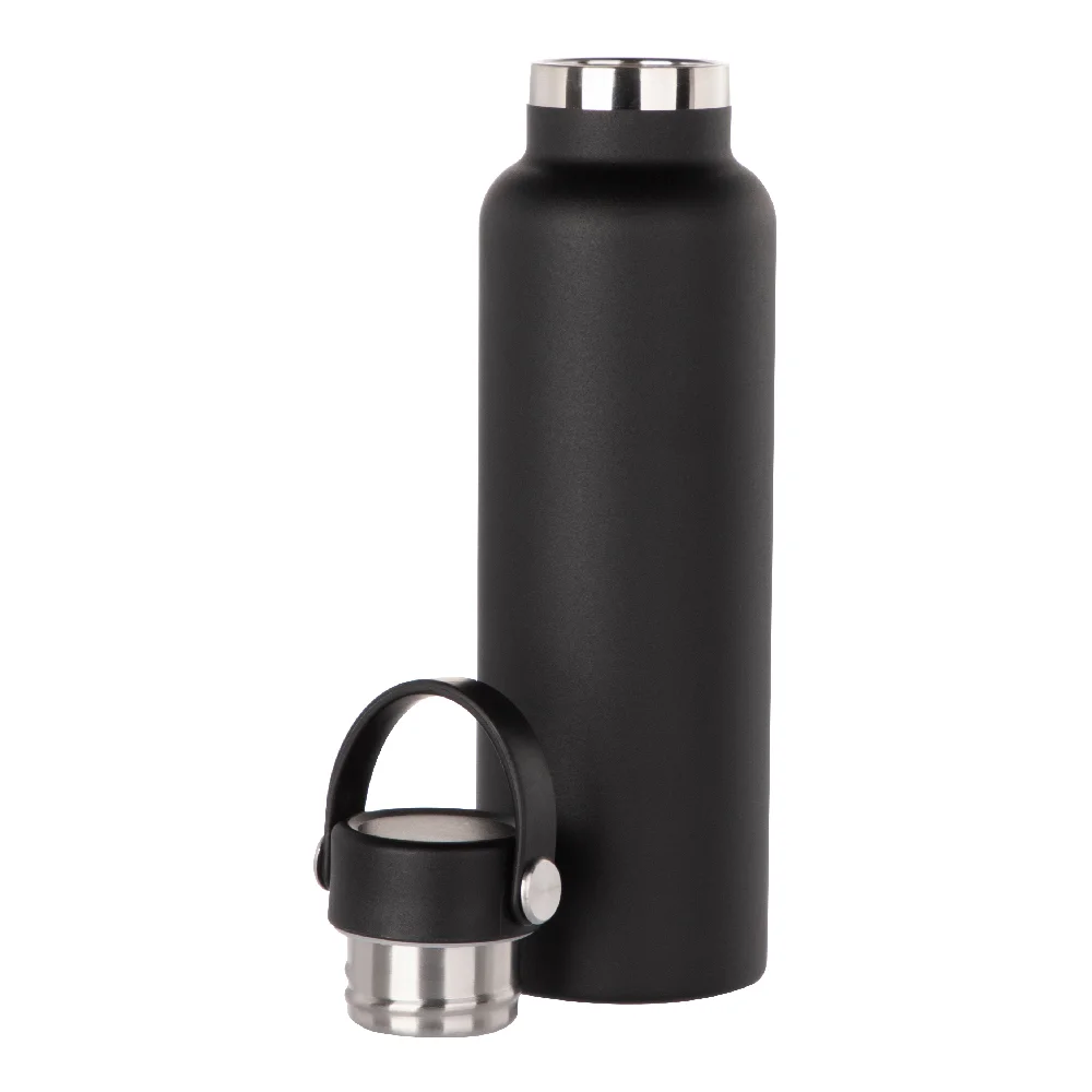600ml Powder Coated Sports Bottle (Black) thumbnail 4