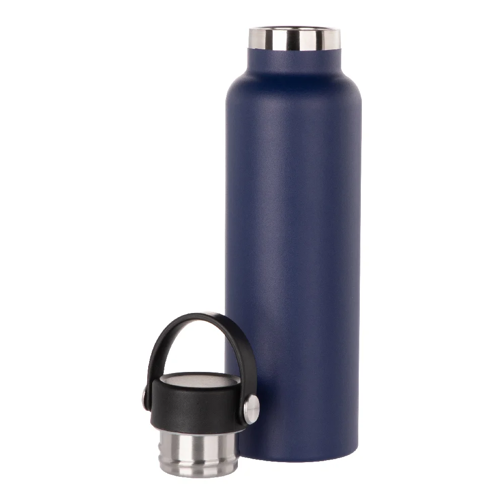 600ml Powder Coated Sports Bottle (Dark Blue) thumbnail 4
