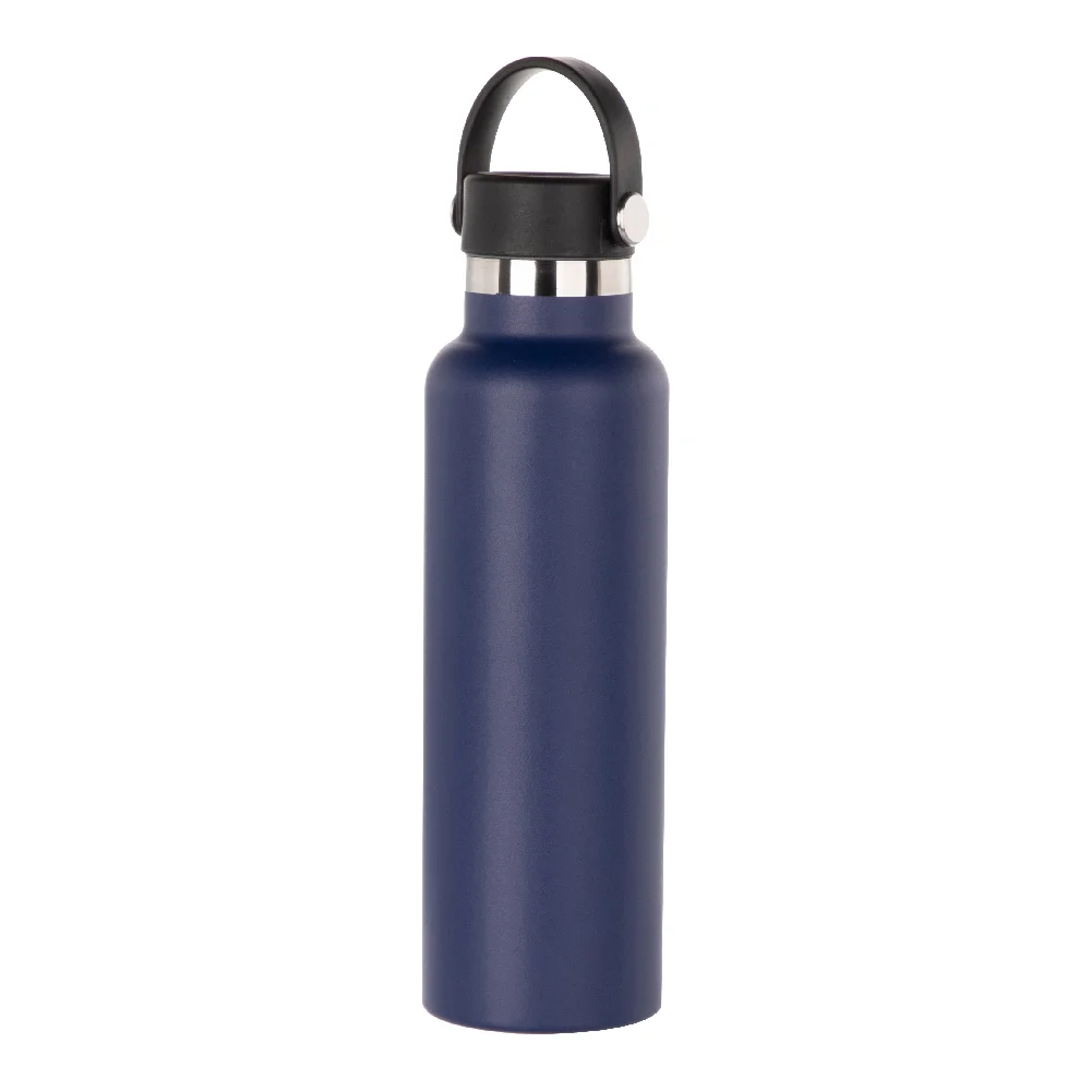 600ml Powder Coated Sports Bottle (Dark Blue) - image 1