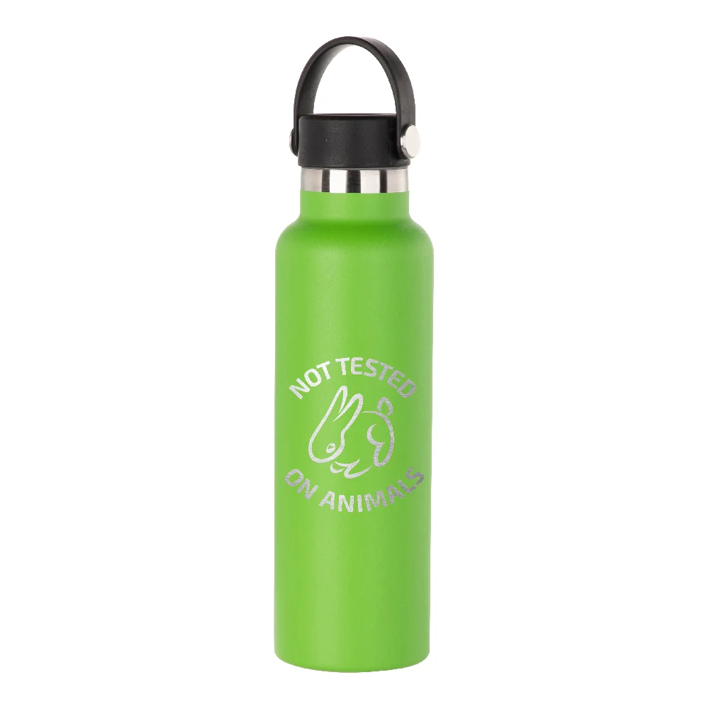 600ml Powder Coated Sports Bottle (Grass Green) thumbnail 2