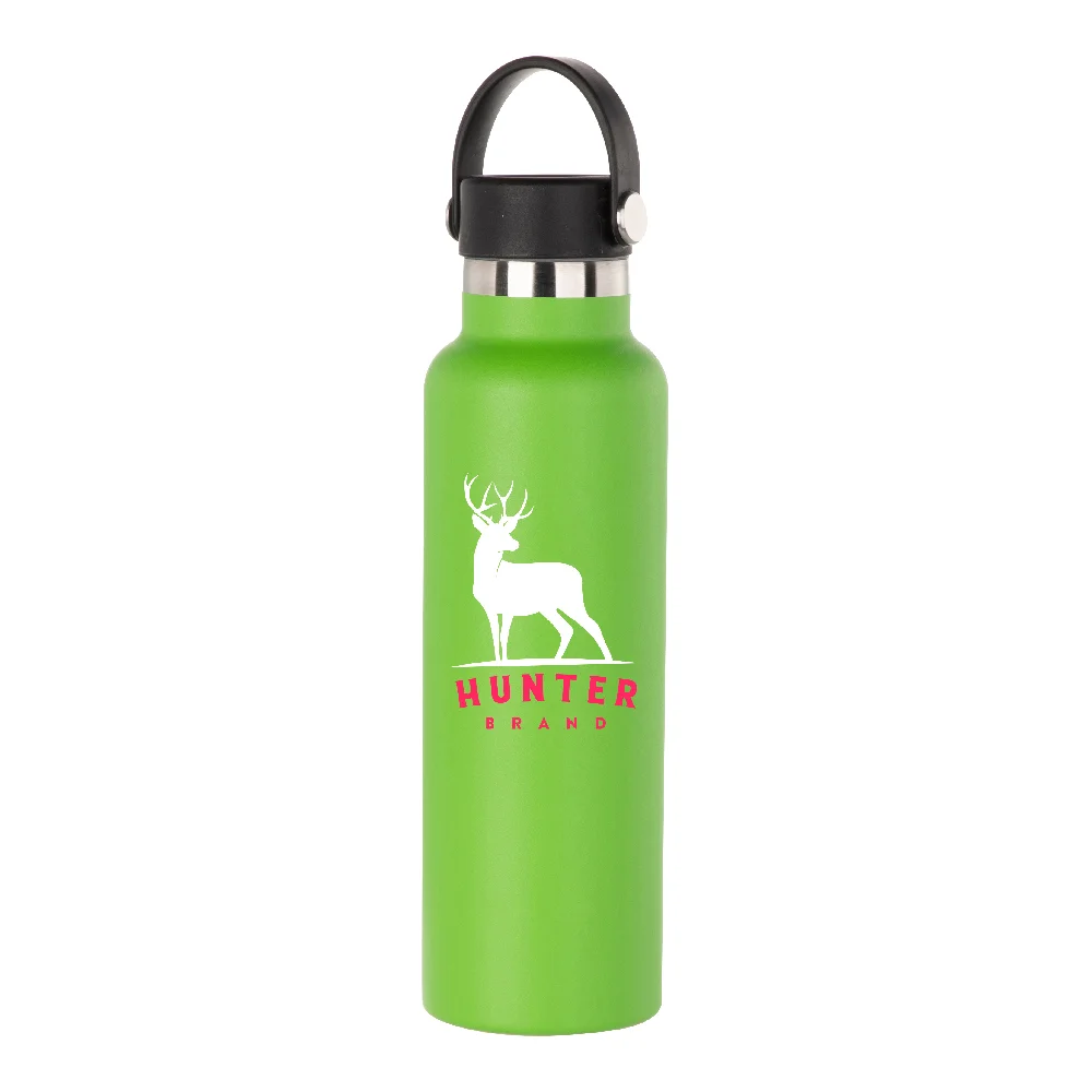 600ml Powder Coated Sports Bottle (Grass Green) thumbnail 3