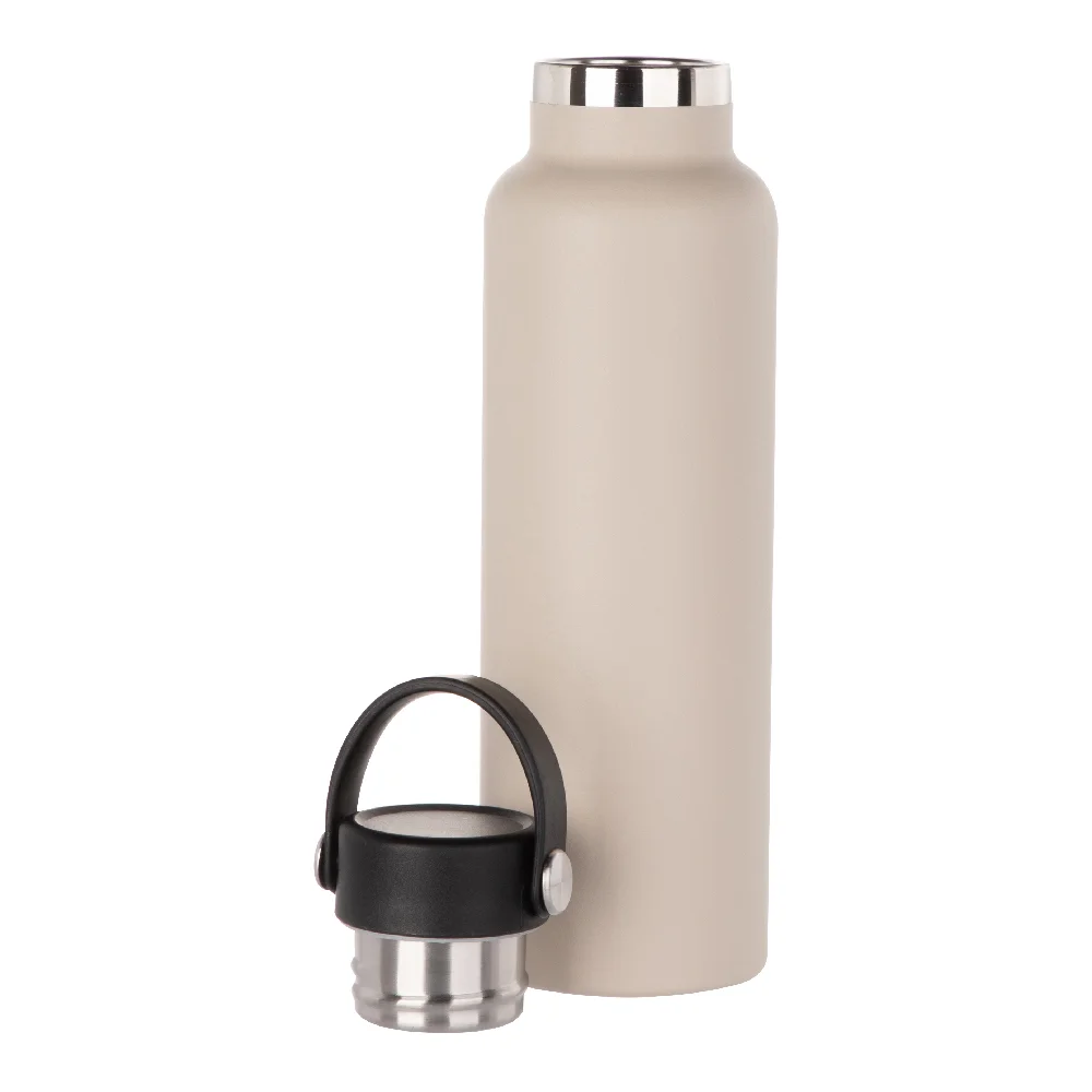 600ml Powder Coated Sports Bottle (Light Grey) thumbnail 4