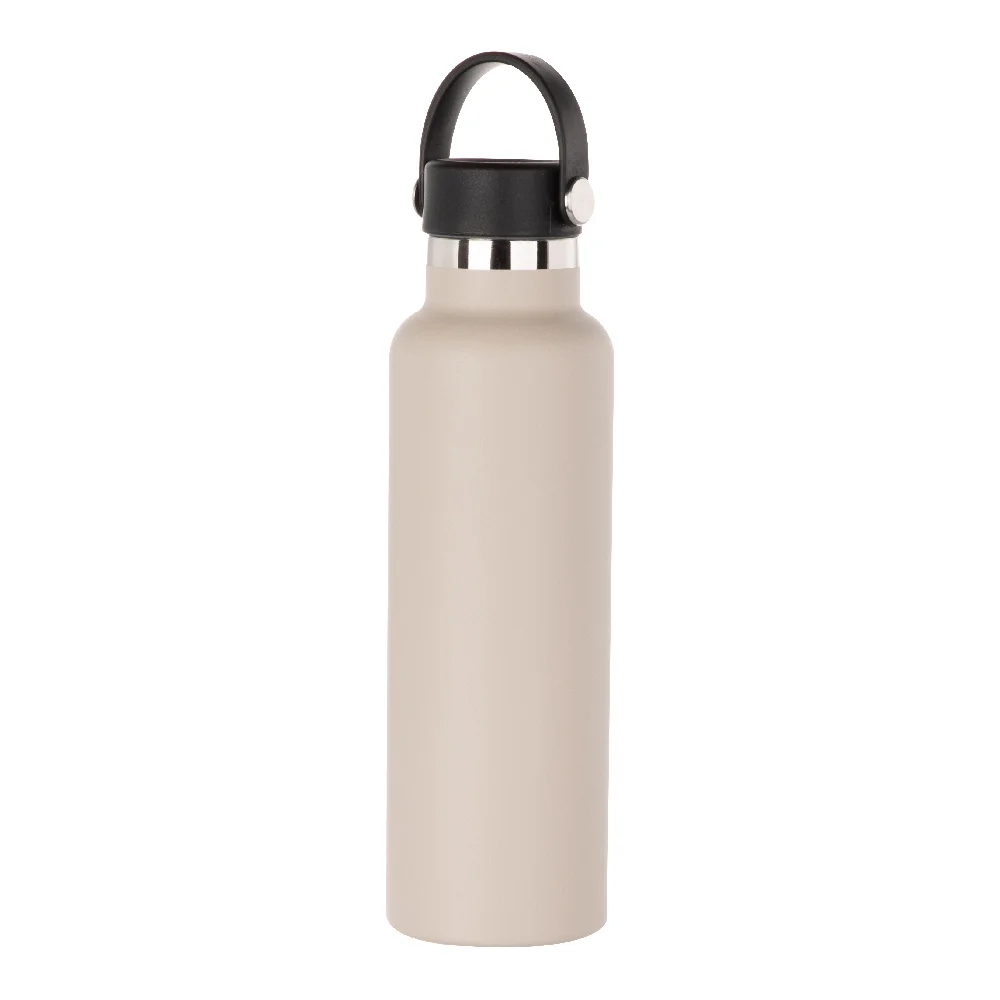 600ml Powder Coated Sports Bottle (Light Grey) thumbnail 1