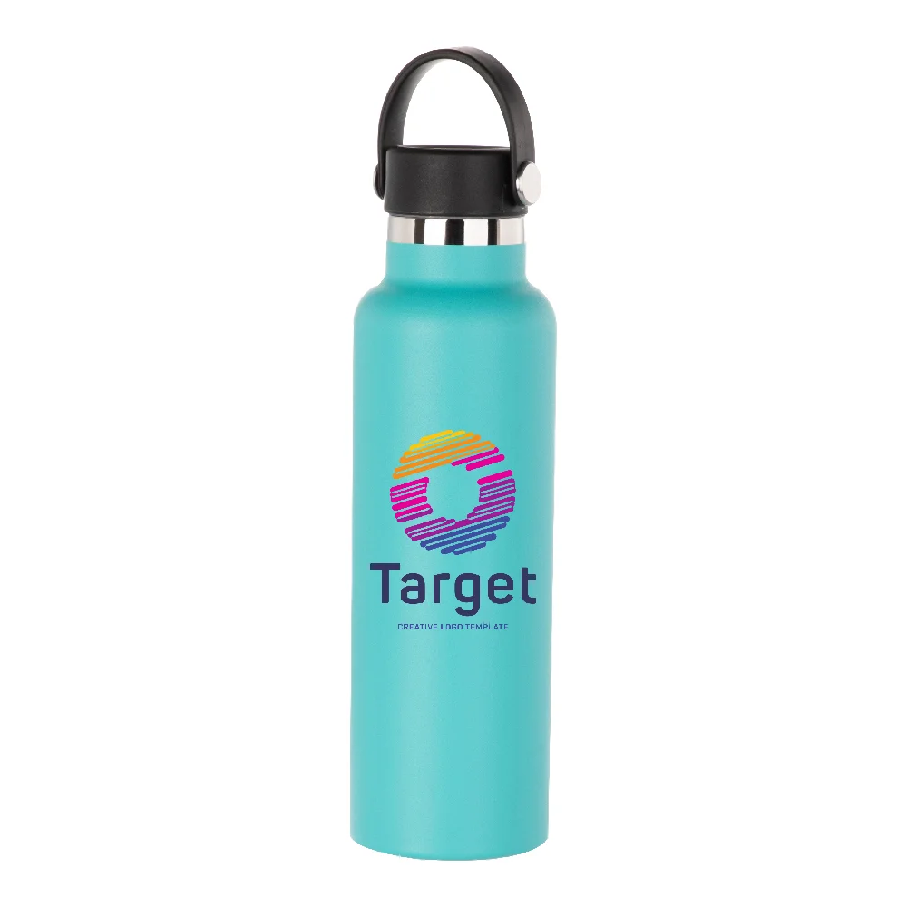 600ml Powder Coated Sports Bottle (Mint Green) thumbnail 3