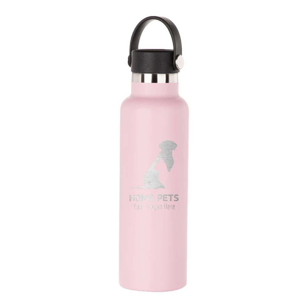 600ml Powder Coated Sports Bottle (Pink) thumbnail 2