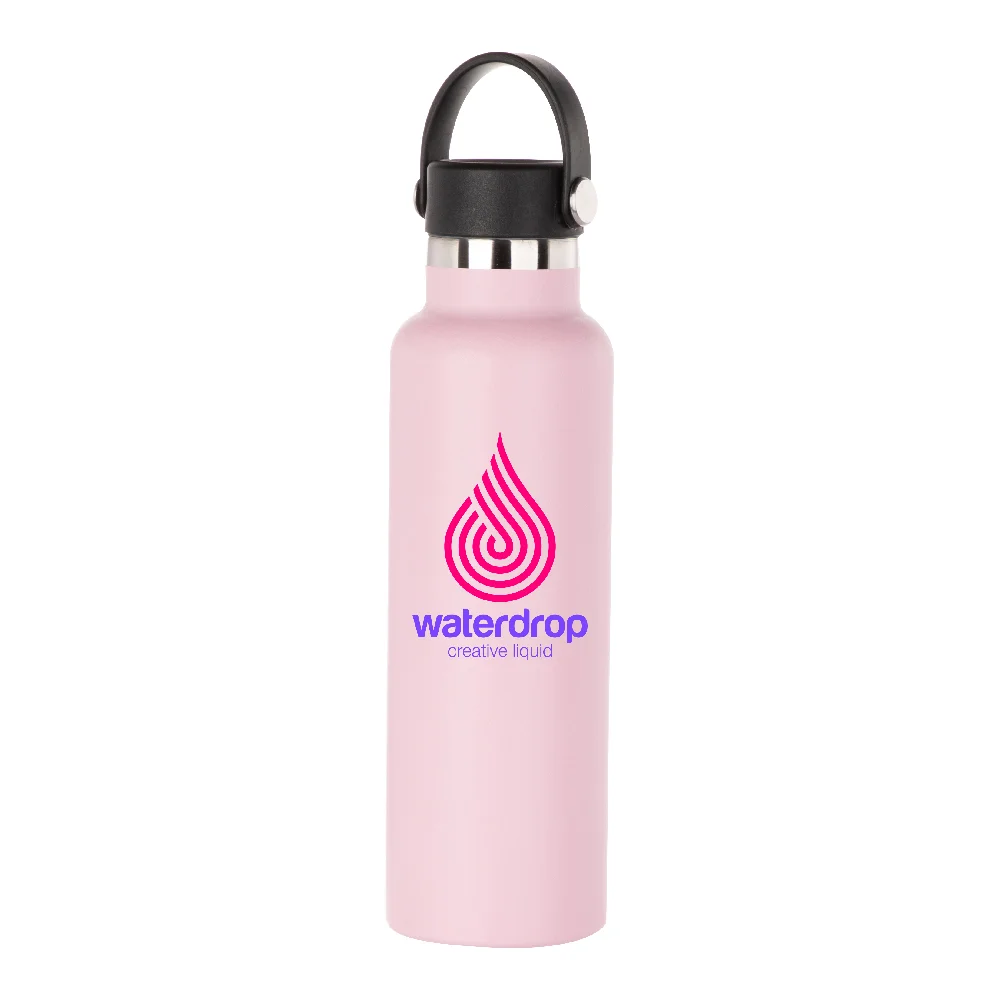 600ml Powder Coated Sports Bottle (Pink) thumbnail 3