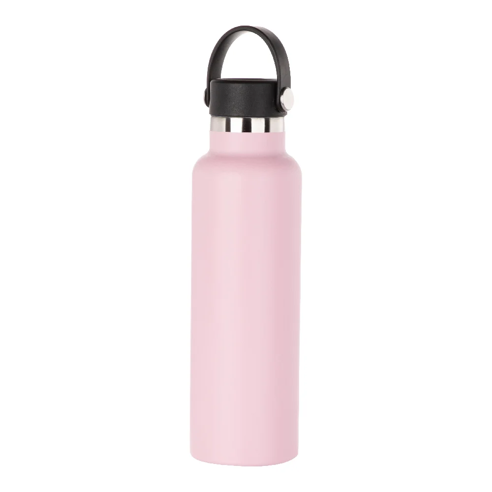 600ml Powder Coated Sports Bottle (Pink) - image 1