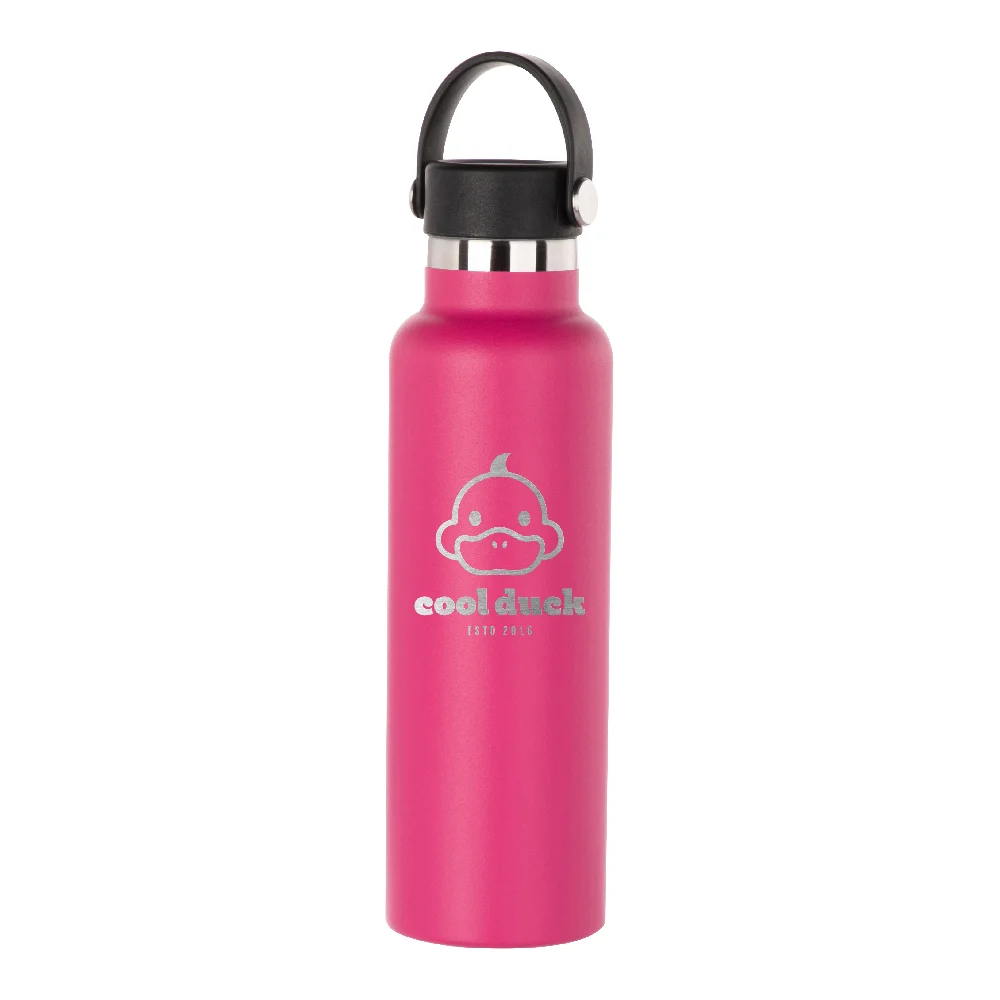 600ml Powder Coated Sports Bottle (Purple Red) thumbnail 3